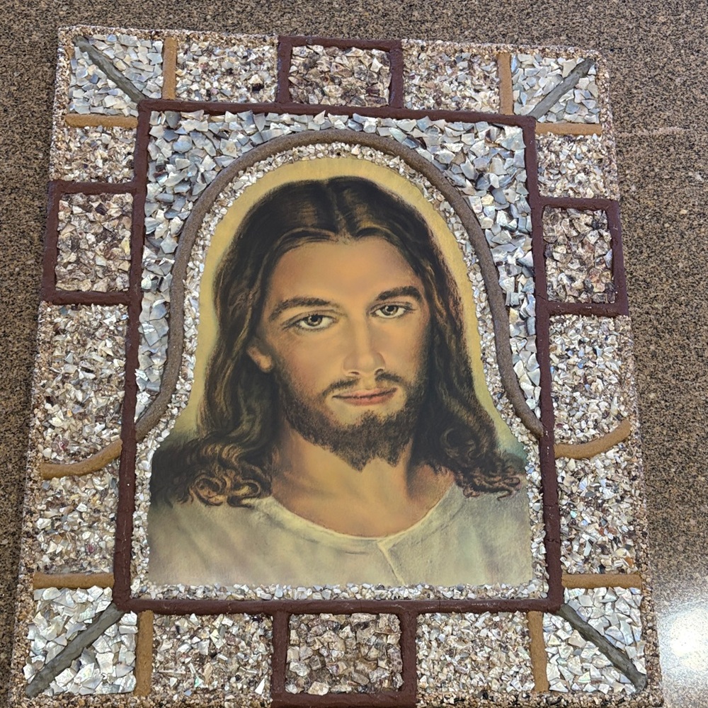 Mosaic Jesus Portrait Wall Art